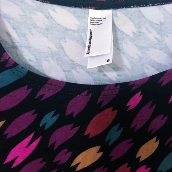 American Apparel Printed Purple Bodysuit Small - Picture 3 of 3